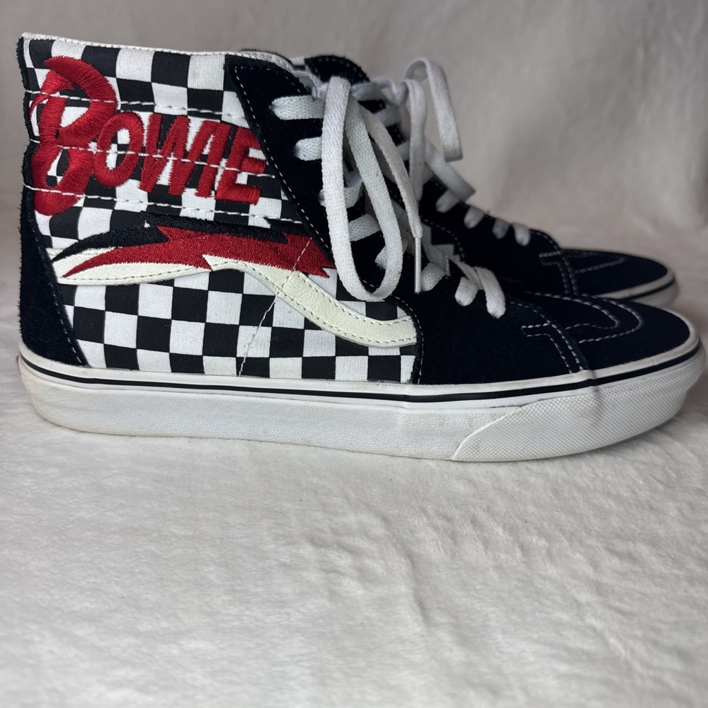 Vans Sk8-Hi Shoes Mens Size 9 Womens 10.5 David Bowie Checkerboard 2019 - Picture 2 of 12